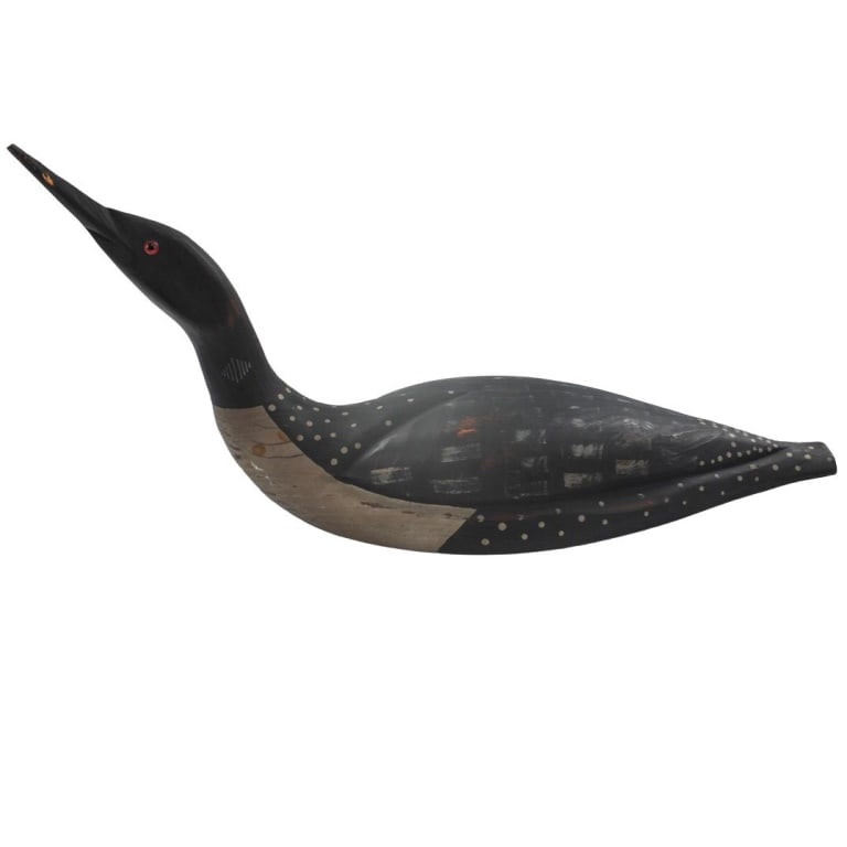 Signed Vintage Hand Carved Duck Decoy (1 of 5)