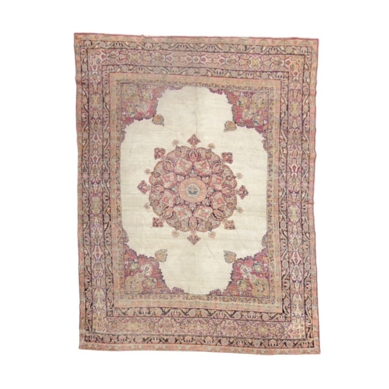 Large Antique Kirman 151.5" x 112.5" (1 of 8)