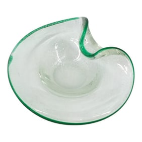 Vintage Seguso Style Folded Art Glass Bowl