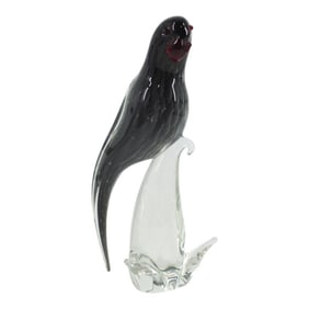 Vintage Murano Art Glass Parrot Figurine