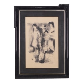 Robert Delval (French, b. 1934) Ink Drawing