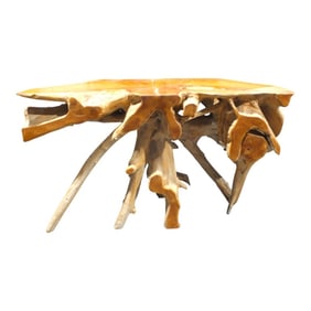 Natural Teak Root Console Table