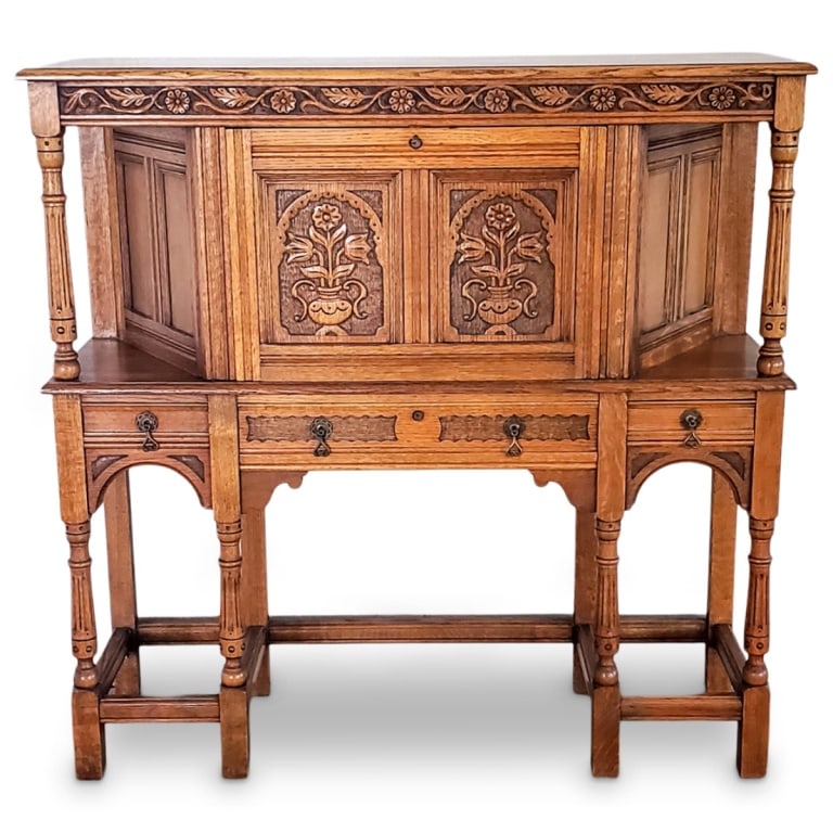 Antique English Jacobean Secretary Desk (1 of 5)