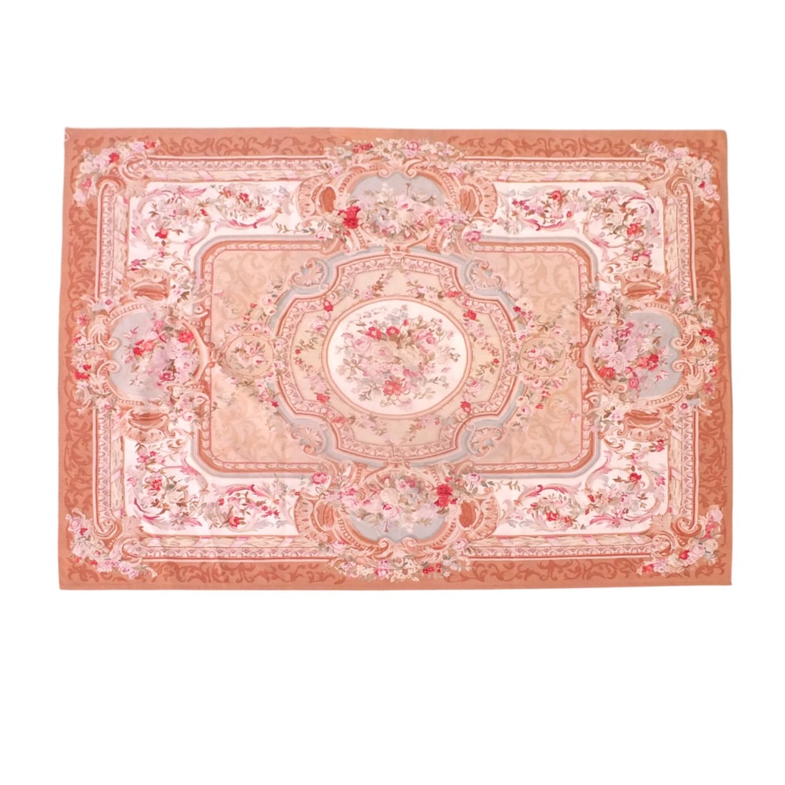 Vintage Hand Woven Aubusson Tapestry Rug (1 of 8)