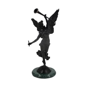 After L & F Moreau 'La Renommee' Bronze Sculpture