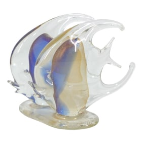 Vintage Murano Art Glass Double Angel Fish Figure