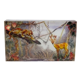 S. Ruzycki Vintage Epoxy Resin Diorama "Jungle"