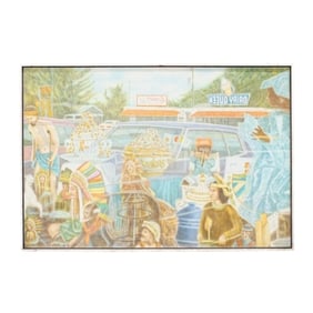 Wayne Timm Acrylic/Canvas "Voodoo, 8th St, Miami"