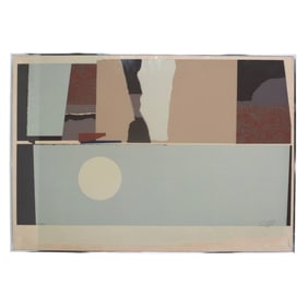 Mid Century Color Lithograph "Abstract"