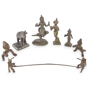 Grouping of Antique Indian Bronze Figurines