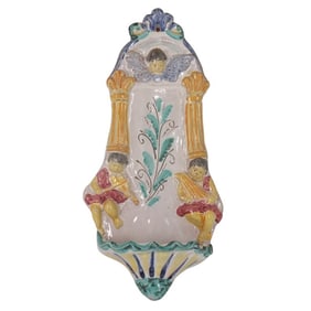 Vintage Continental Ceramic Wall Pocket