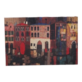 Heredia O/C Modernist Architectural Abstract