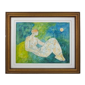 Contemporary Offset Lithograph "Reclining Nude"