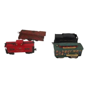 4 Vintage Model Train Cars