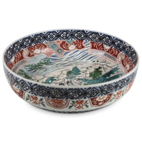 Large 19th C. Japanese Porcelain Bowl