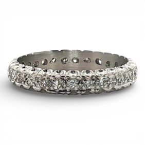 Vintage Platinum & Diamond Eternity Band