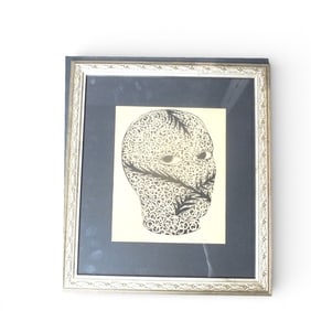 Belkis Ayon Lino Cut Print "Tranquila" 1999 S/N