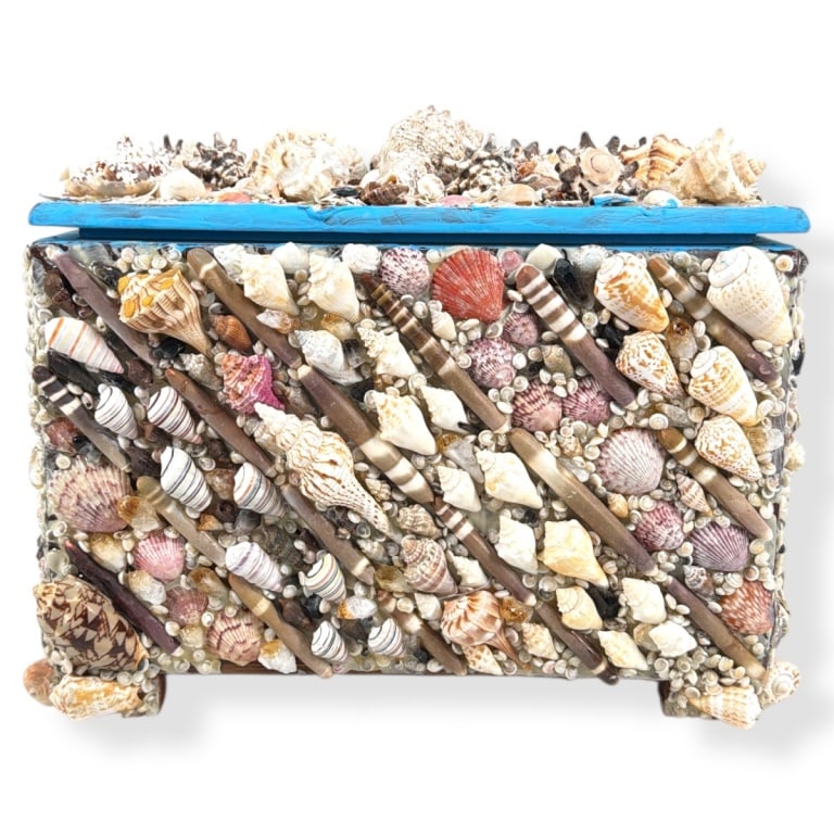 Large Shell Encrusted Box - 2
