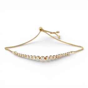 Vintage 14K Gold & Diamond Bracelet