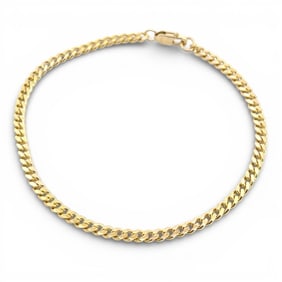 Vintage 14K Yellow Gold Micro Cuban Link Bracelet