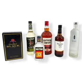 Vintage Sealed Alcohol Bottles Whiskey, Rum etc.