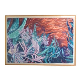 Sandra Kaplan Watercolor "Ginger Shadows" 1988