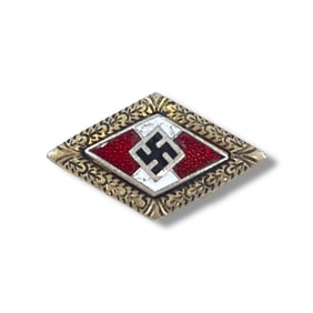 German WWII Hitler Youth Golden Badge of Honor