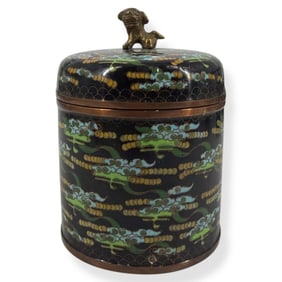 Chinese Republic Period Cloisonne Lidded Box