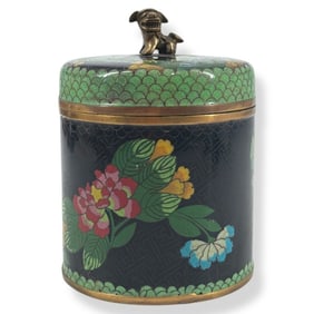Chinese Republic Period Cloisonne Lidded Box