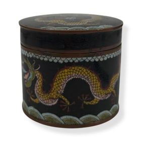 Chinese Republic Period Cloisonne Lidded Box