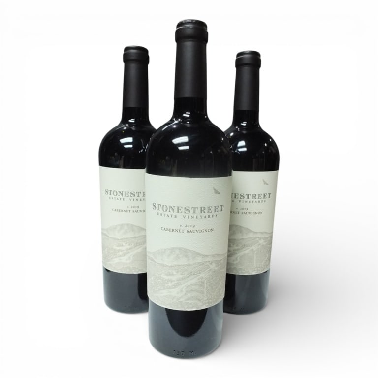 (3) Stonestreet 2019 Napa Cabernet Sauvignon: (3) Stonestreet 2019 Napa Valley Cabernet Sauvignon, 750ml Bottles. Offered from a South Florida Private Collection. Bidders are purchasing the bottle and its historically significant, unbroken tax st