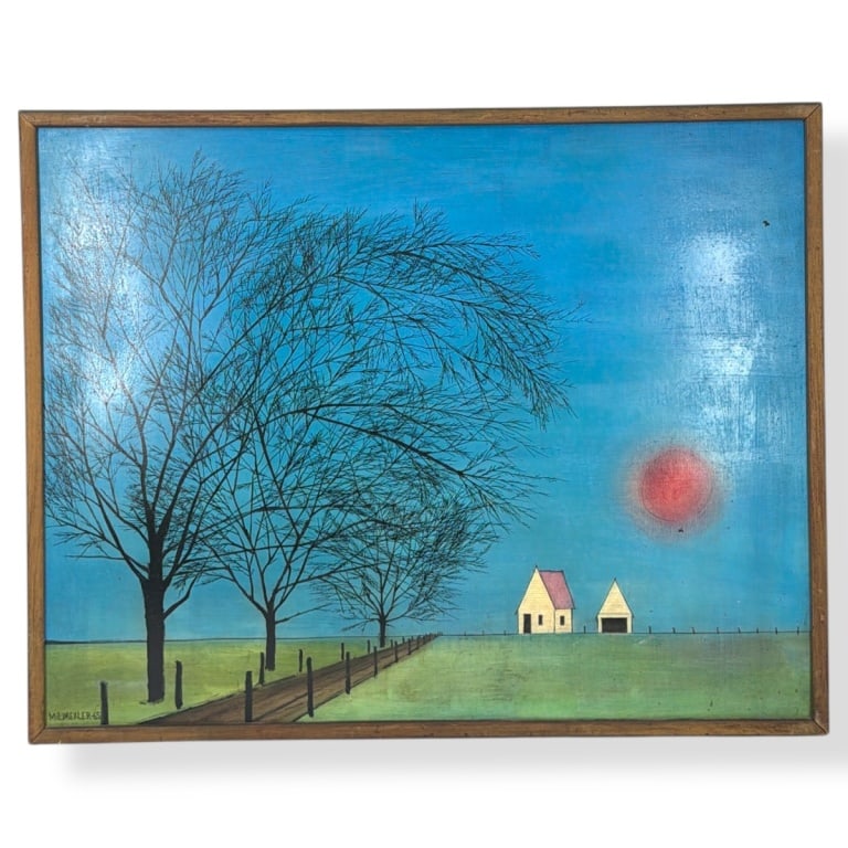 Bob Mildrexler Oil/Masonite "Farmscape '65" (1 of 5)