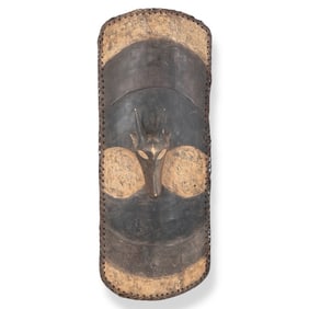 Large Vintage DRC Chokwe Carved Wood Shield