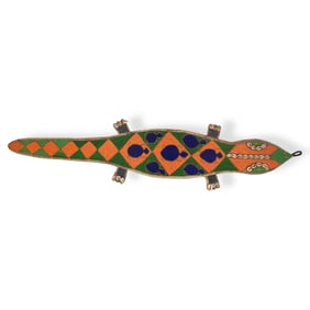 African Yoruba Beaded Lizard Belt Sash