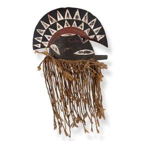 Polychrome Carved Mossi Mask, Burkina Faso