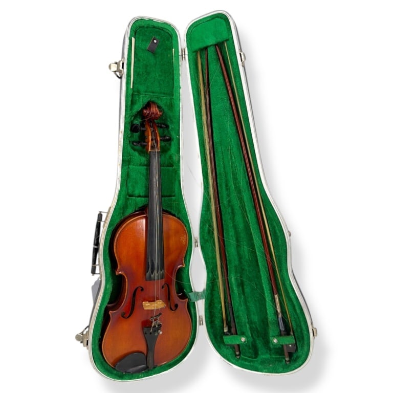 Antique German Copy of Stradivarius Violin w/ Case (1 of 3)