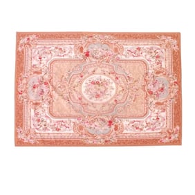 Vintage Hand Woven Aubusson Tapestry Rug