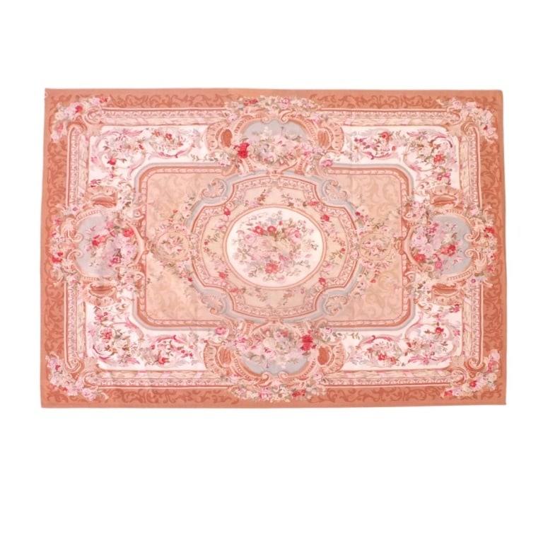 Vintage Hand Woven Aubusson Tapestry Rug (1 of 9)