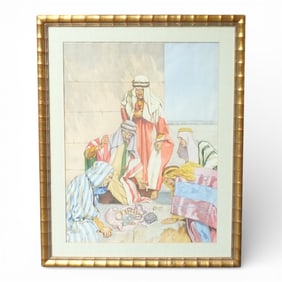 Attrib: Harold Anderson Watercolor "Alhazen"