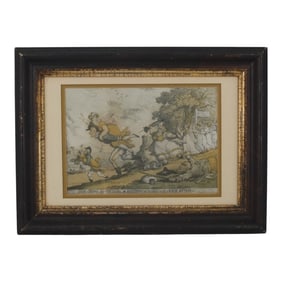 19C Thomas Rowlandson Hand Colored Engraving