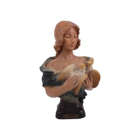 A French Art Nouveau Plaster Bust