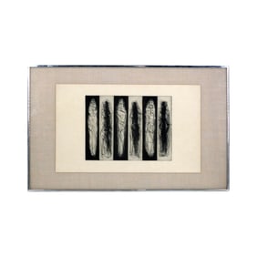 Attrib: Magdalena Abakanowicz Etching "Forms"