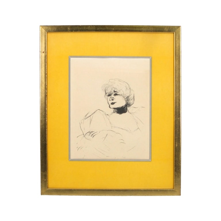 Toulouse-Lautrec Lithograph "Portrait of a Lady" (1 of 3)