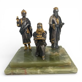 Giuseppe Vasari Gilt Bronze Sculpture "3 Kings"