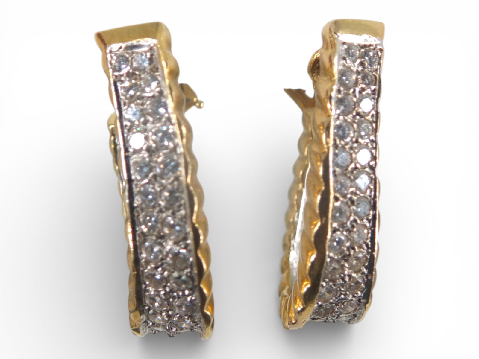 Pair of Vintage 14K and Diamond Earrings (1 of 7)