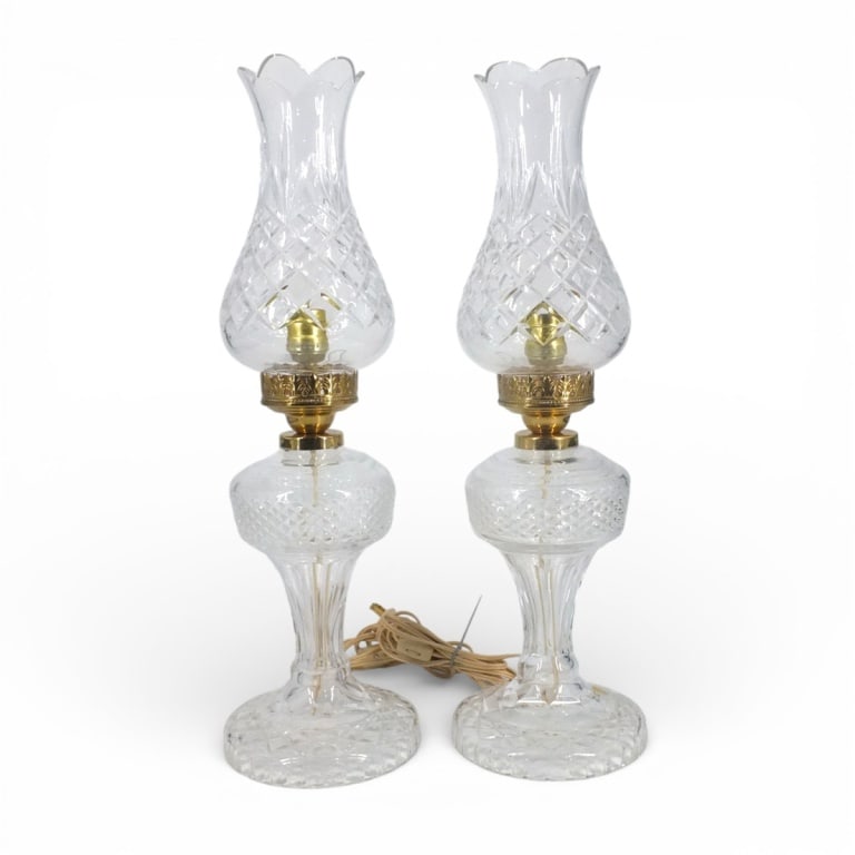 Pair of Waterford Crystal Inishturk Lamps (1 of 4)