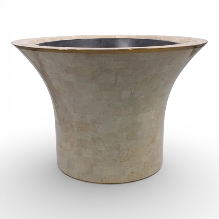 Postmodern 80's Tessellated Stone Planter (1 of 5)