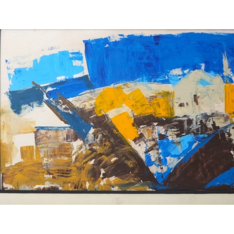 Oil on Paper "Composition" Signed Ram Kumar - 2