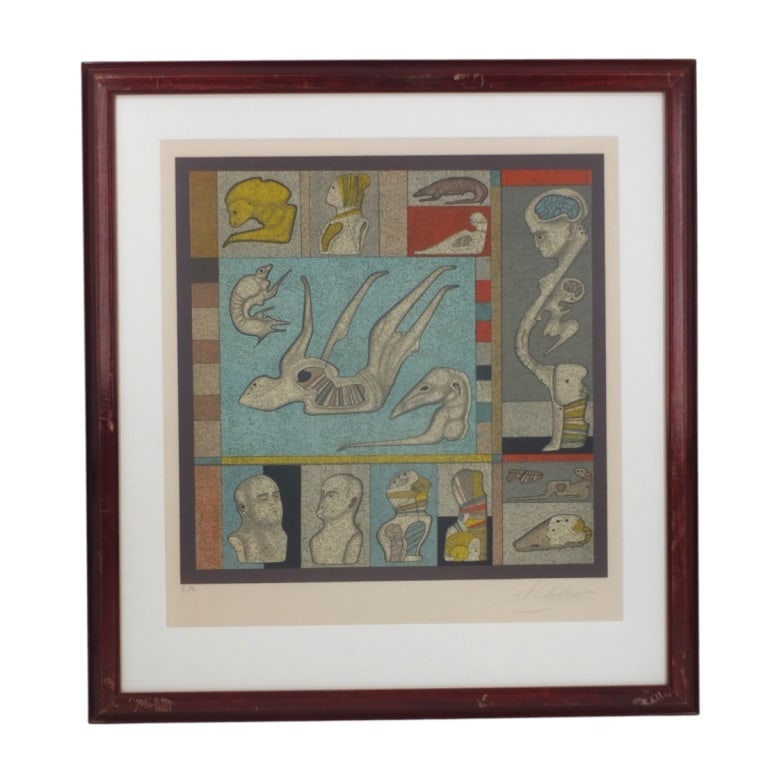 Mihail Chemiakin Lithograph, Philosophy of the Sea (1 of 4)