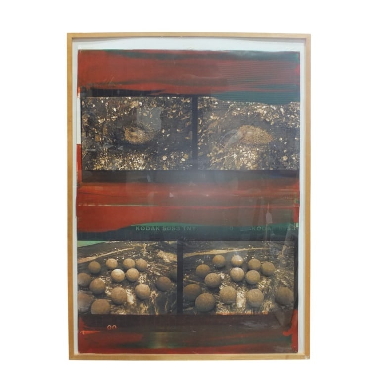 Large Framed Kodak Photography Collage: Large Framed Vintage Kodak photography Collage Artwork. Measures 46-1/2", 33-1/2". Frame measures 50-1/2", 36-3/4". Condition: Good condition. Estimate 100 - 300 Domestic shipping Third party